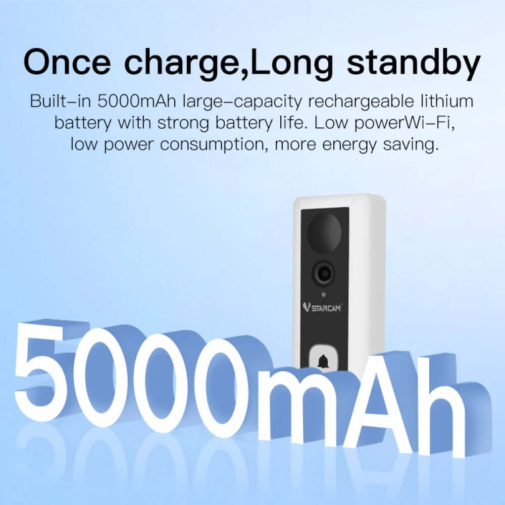 VStarcam DB6 HD 1080P Video Doorbell Camera with Indoor Chime