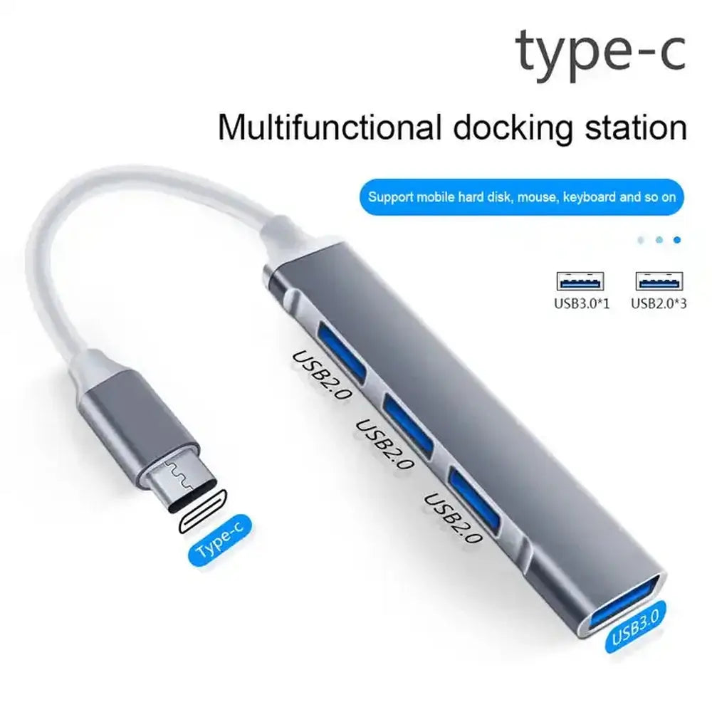 Mlink USB-C 4-in-1 Aluminum Hub (USB 3.0)