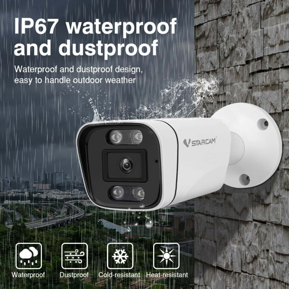 VStarcam NVR Surveillance System with 4 IR 4MP POE Cameras