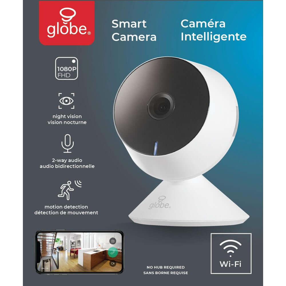Globe Smart Wi-Fi Indoor Security Camera 1080P – Motion Detection