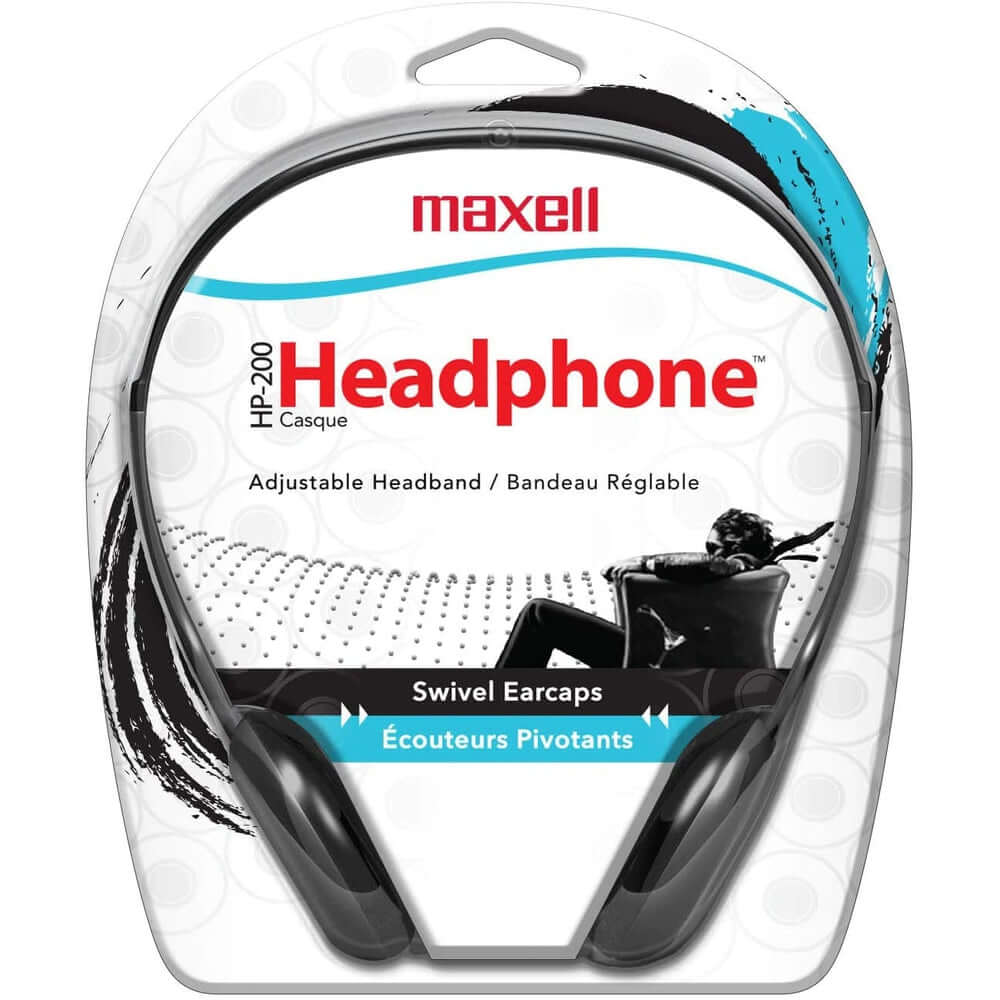 Maxell HP-200F Adjustable Stereo Headphones