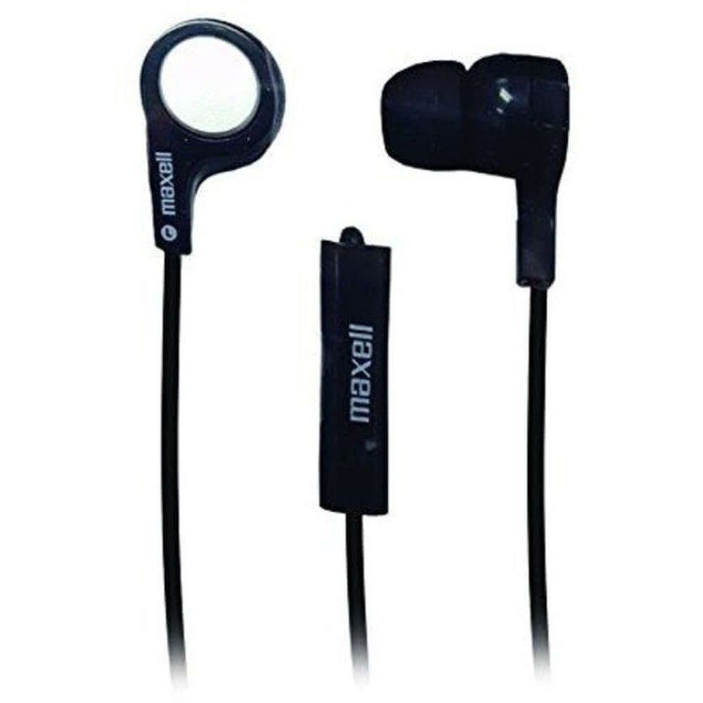 Maxell Bass 13 Earphones with Mic — Black
