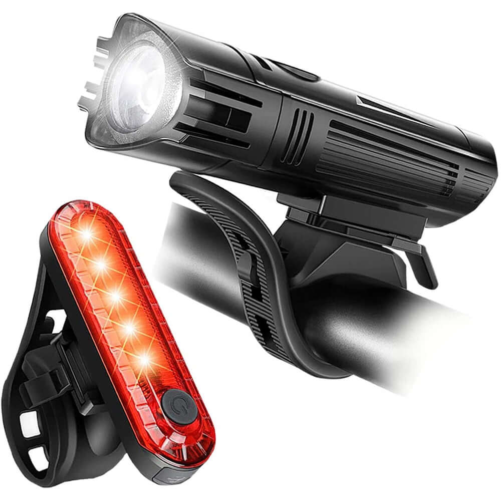 Mled Waterproof Rechargeable LED Bike Light Set